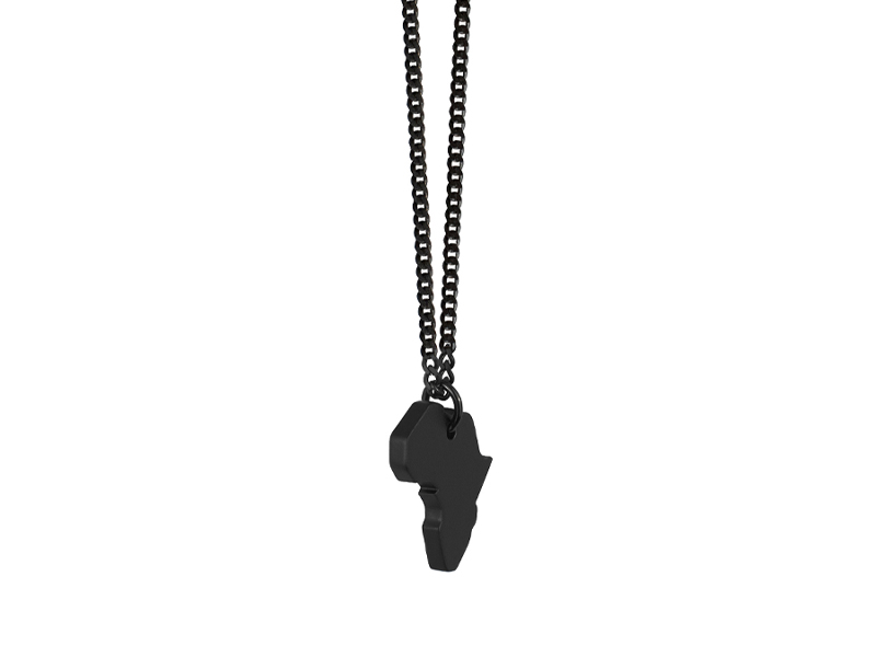 Africa map black pendant